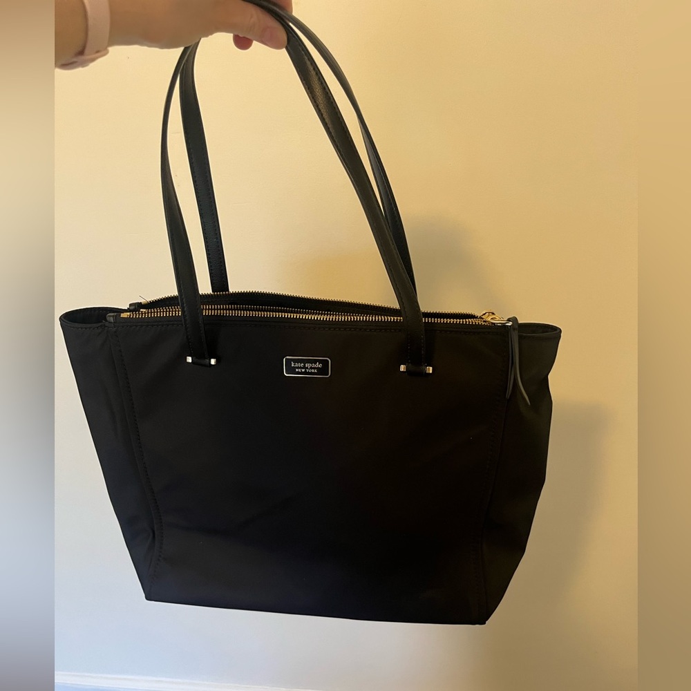 kate spade black nylon tote
